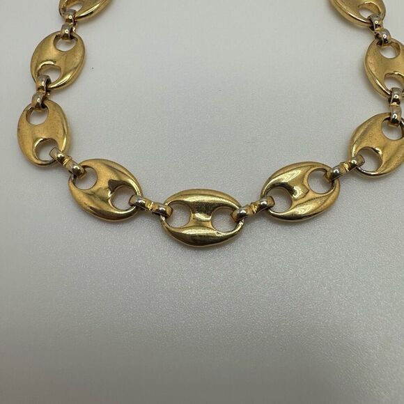 Givenchy Vintage Bracelet Gold Tone Anchor Chain - Picture 4 of 9